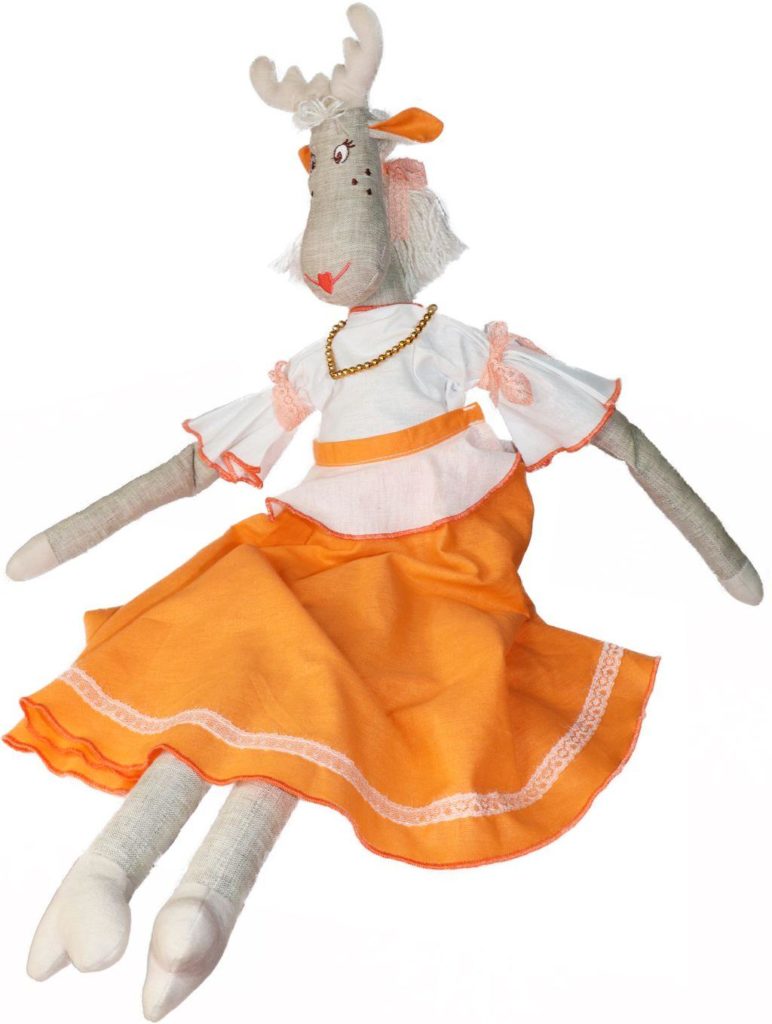 Сувенир кукла «Лосиха Стешка» рис. 878-18