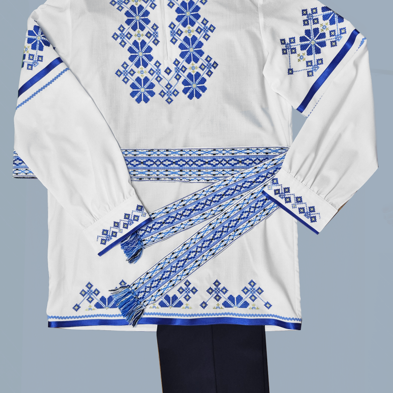 Костюм мужской сценический (сорочка, жилет, брюки, пояс) рис. 303-25, 031-25